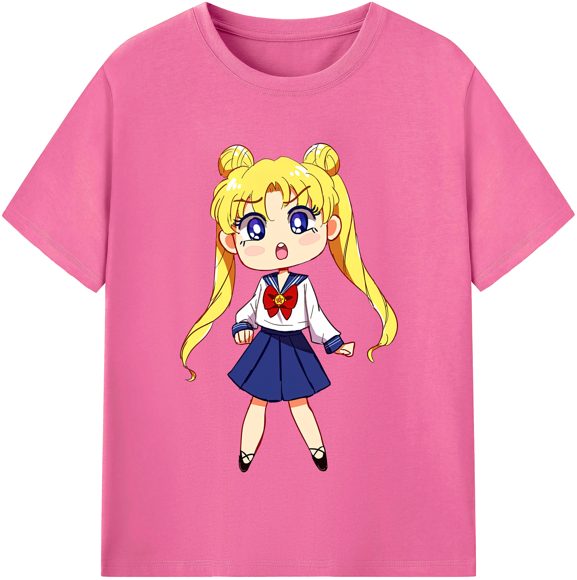 （画像用） 美少女戦士セーラームーン 愛野 美奈子 あいの みなこ Sailor Moon Aino Minako レディースカジュアルプリントTシャツ（綿100％）